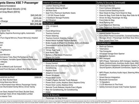 Used 2026 Toyota Sienna XSE FWD image 20
