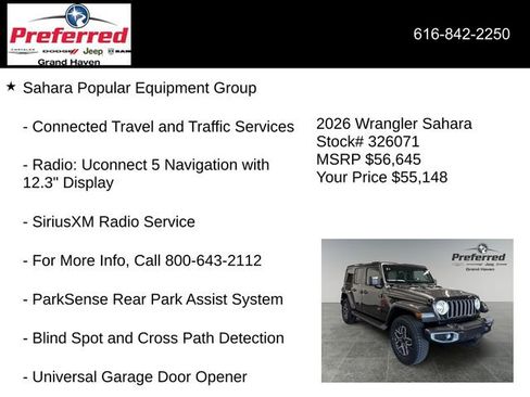 New 2026 Jeep Wrangler Unlimited Sahara AWD/4WD image 18