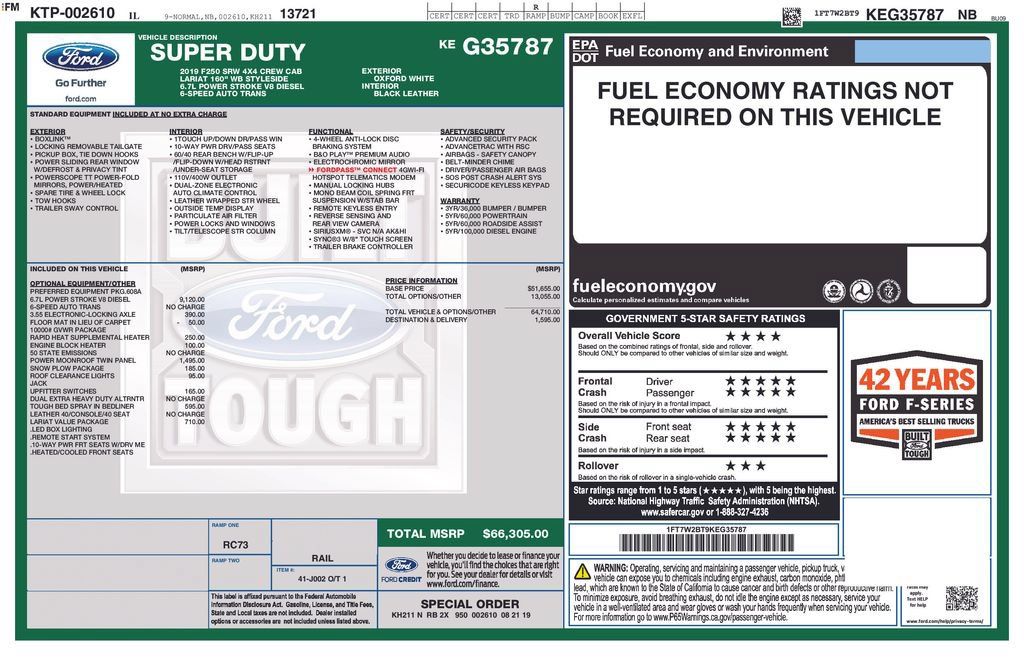 Certified 2019 Ford F250 Lariat w/ Lariat Value Package AWD/4WD image 41