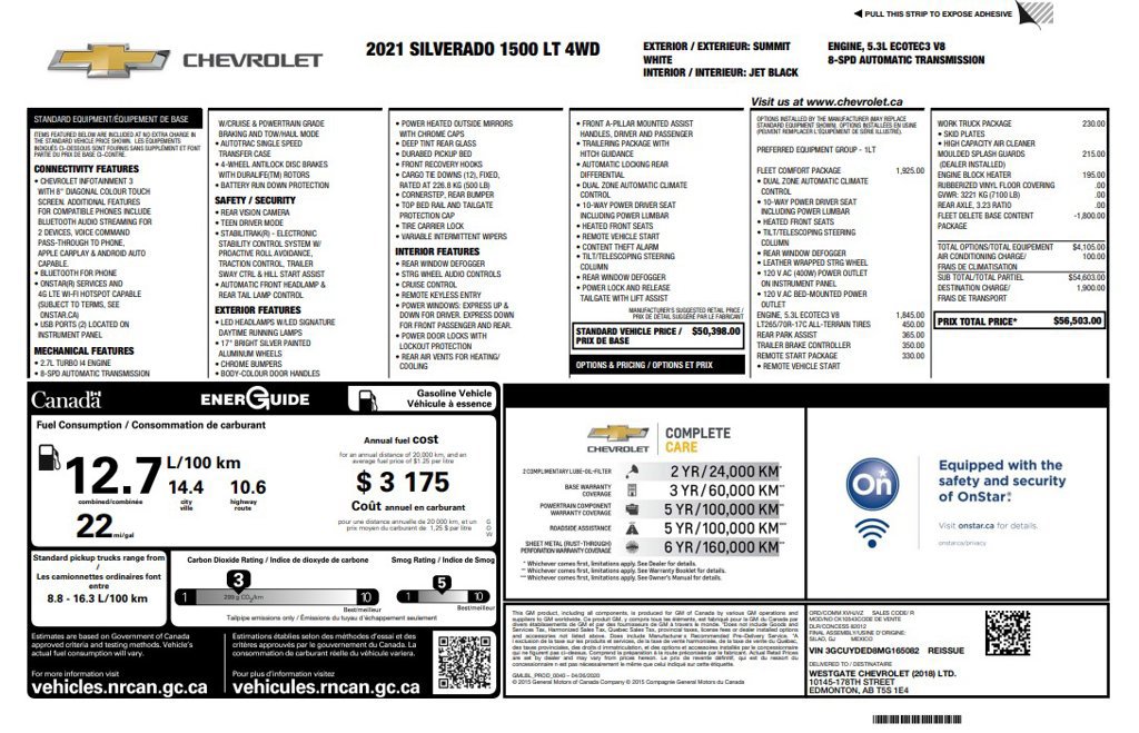 Used 2021 Chevrolet Silverado 1500 LT w/ Fleet Comfort Package AWD/4WD image 3