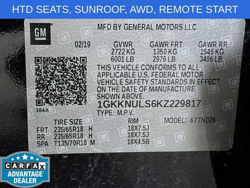 Used 2019 GMC Acadia SLT w/ LPO, Floor Liner Package AWD/4WD image 34