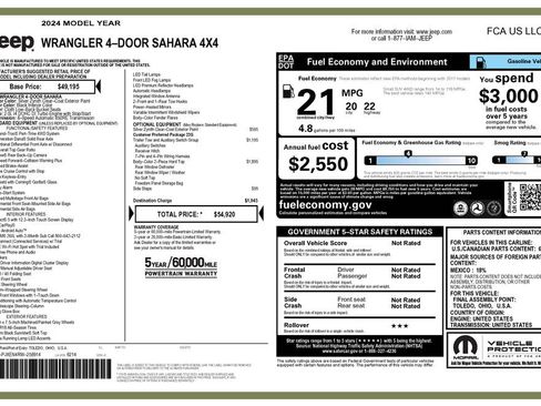 Used 2024 Jeep Wrangler Unlimited Sahara AWD/4WD image 4