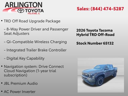 New 2026 Toyota Tacoma TRD Off-Road AWD/4WD image 12