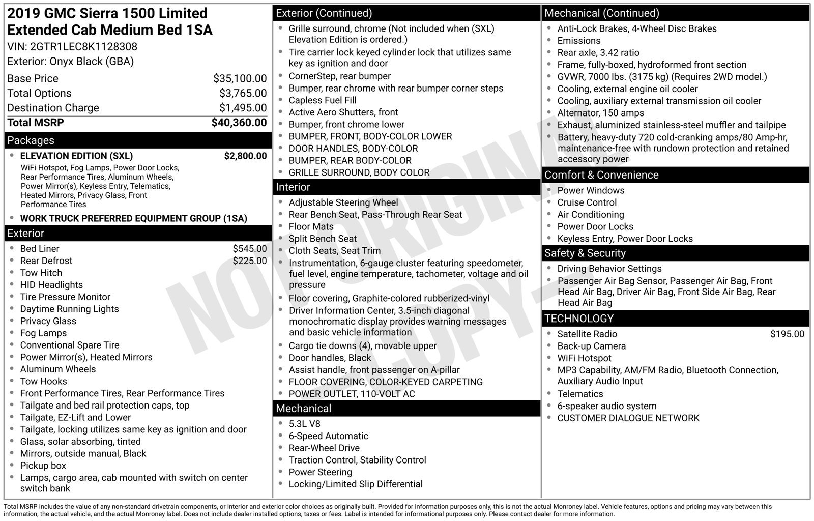 Used 2019 GMC Sierra 1500 Limited w/ Elevation Edition RWD image 5