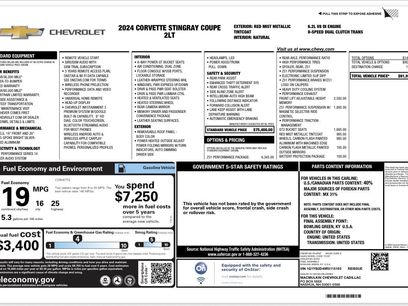 Used 2024 Chevrolet Corvette Stingray Preferred Cpe w/ Z51 Performance Package