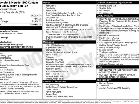 Used 2023 Chevrolet Silverado 1500 Custom RWD image 3
