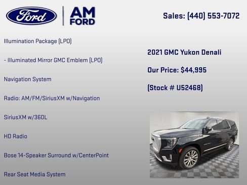 Used 2021 GMC Yukon Denali w/ Denali Premium Package AWD/4WD image 36