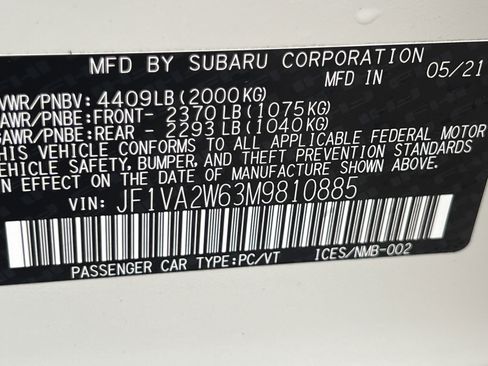 Used 2021 Subaru WRX STI Limited image 38