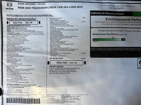 New 2026 RAM 2500 Tradesman image 28