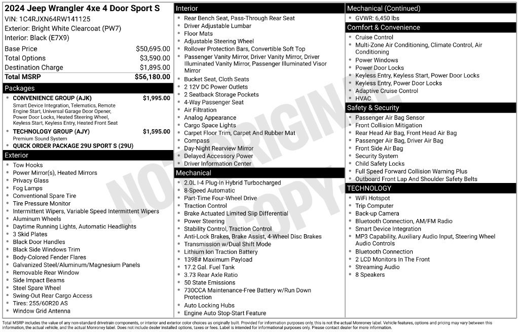 Used 2024 Jeep Wrangler Unlimited w/ Convenience Group AWD/4WD image 15