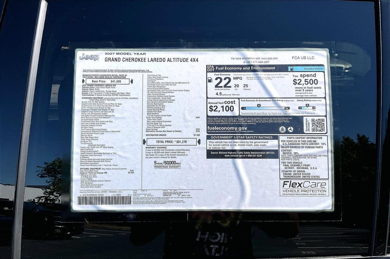 New 2027 Jeep Grand Cherokee Altitude AWD/4WD image 34