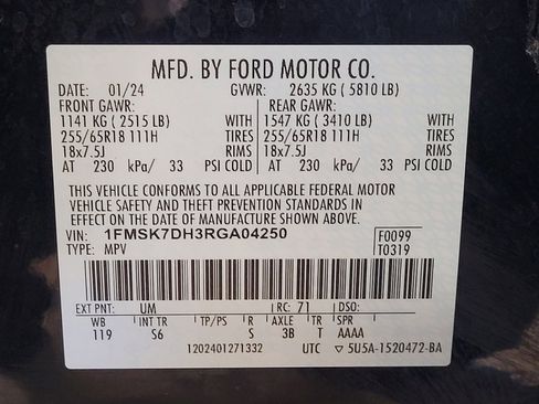 Used 2024 Ford Explorer XLT w/ Equipment Group 202A image 33