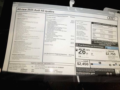 New 2025 Audi A5 2.0T Premium Plus w/ Premium Plus image 19