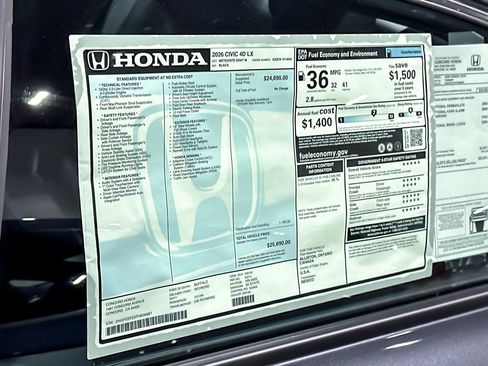 New 2026 Honda Civic LX image 30