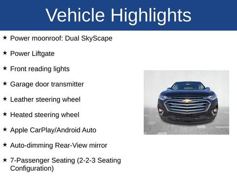 Used 2020 Chevrolet Traverse High Country w/ LPO, Floor Liner Package image 4
