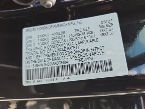 Certified 2021 Honda CR-V EX image 21