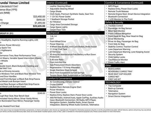 Certified 2025 Hyundai Venue Limited FWD image 23