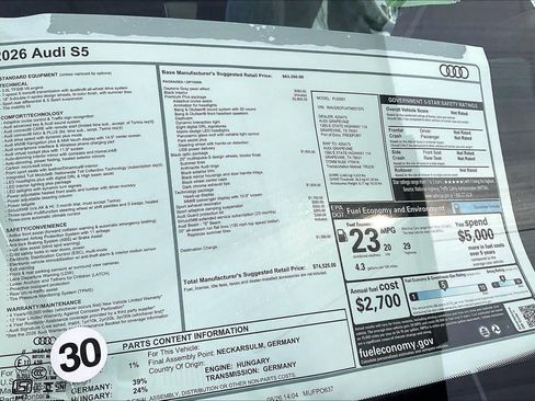 New 2026 Audi S5 Premium Plus AWD/4WD image 19