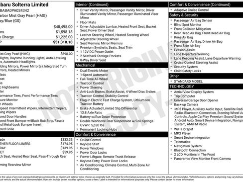 Certified 2023 Subaru Solterra AWD image 32