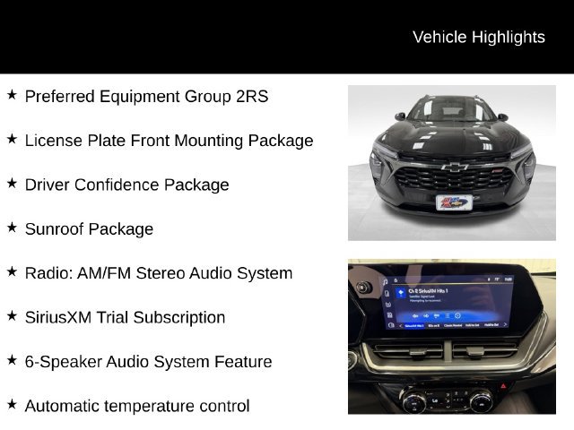 Used 2025 Chevrolet Trax RS w/ Sunroof Package FWD image 16