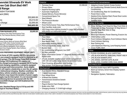 Used 2026 Chevrolet Silverado EV W/T w/ LPO, Custom Package AWD/4WD image 3
