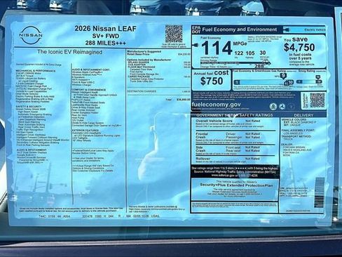 New 2026 Nissan Leaf SV+ image 13