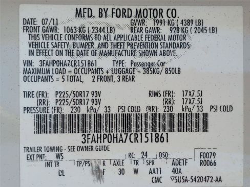 Used 2012 Ford Fusion SE FWD image 23