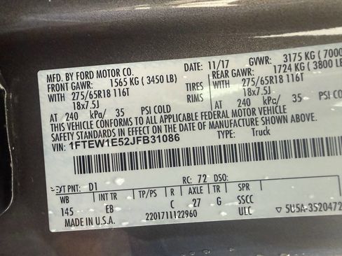 Used 2018 Ford F150 Lariat AWD/4WD image 33