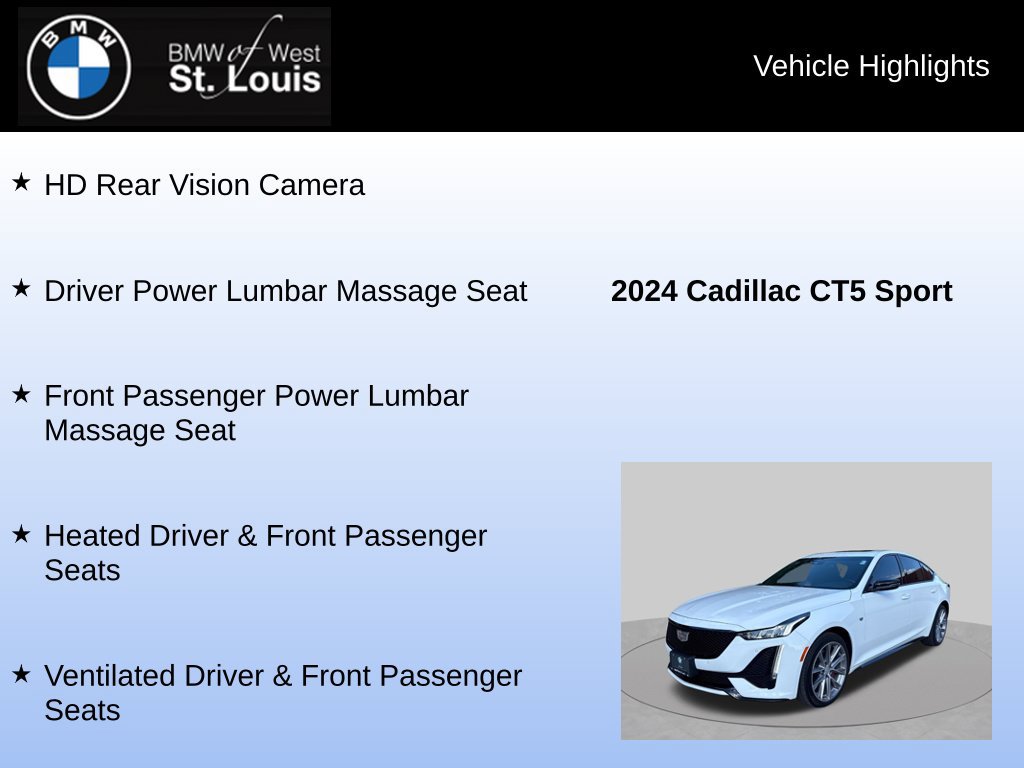 Used 2024 Cadillac CT5 Sport w/ Climate Package AWD/4WD image 25