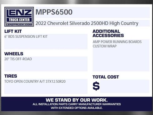 Used 2022 Chevrolet Silverado 2500 High Country w/ Z71 Off-Road Package AWD/4WD image 2
