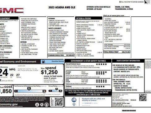 Used 2023 GMC Acadia SLE w/ Driver Convenience Package image 4