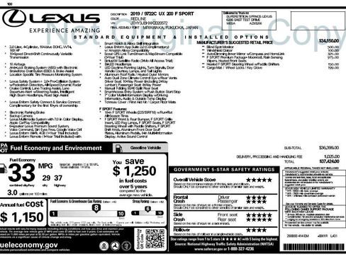 Used 2019 Lexus UX 200 F Sport FWD image 2