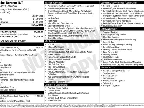 Used 2022 Dodge Durango R/T w/ Blacktop Package AWD/4WD image 42