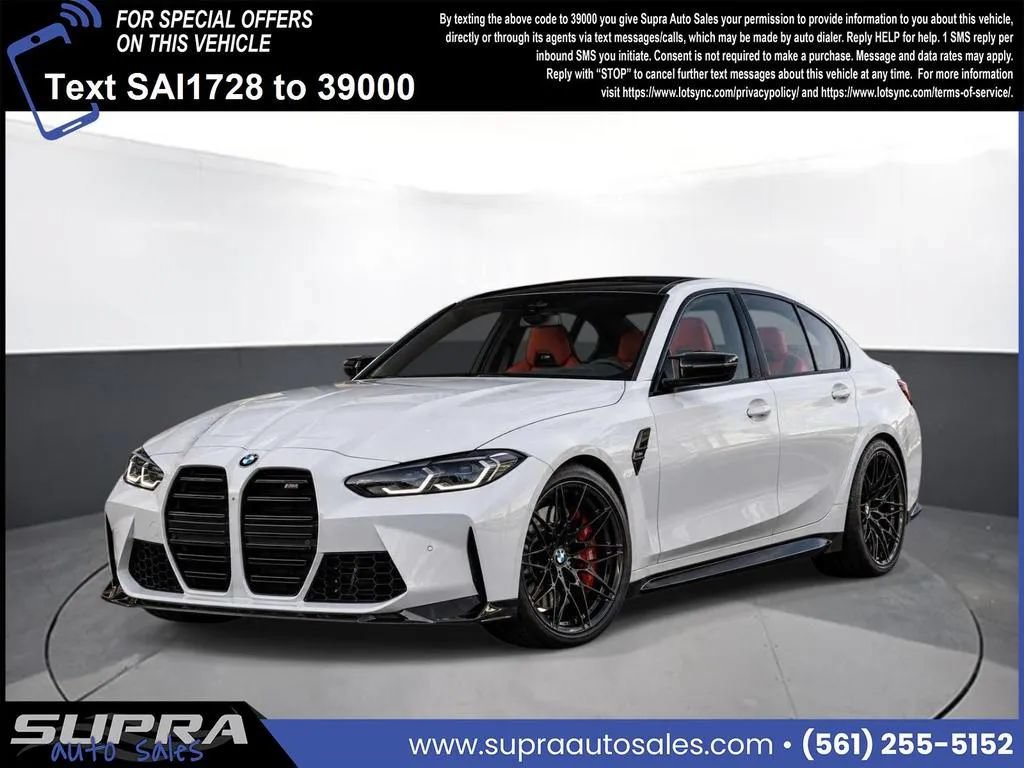 Used 2022 BMW M3 Competition w/ M Carbon Exterior Package AWD/4WD image 1