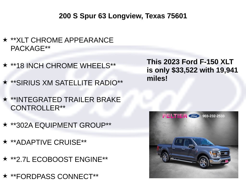 Certified 2023 Ford F150 XLT w/ Equipment Group 302A High RWD image 10