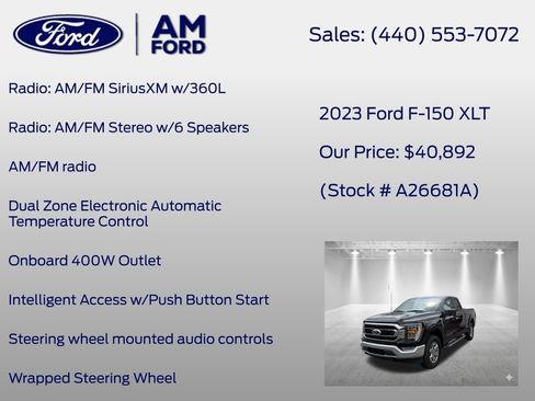 Used 2023 Ford F150 XLT w/ Equipment Group 302A High AWD/4WD image 26