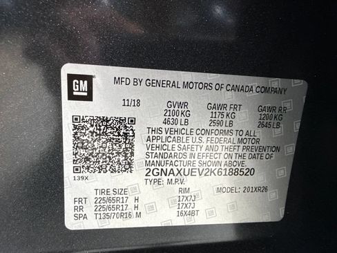 Used 2019 Chevrolet Equinox LT w/ Sun & Navigation Package AWD/4WD image 35
