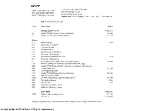 Certified 2024 Mercedes-Benz S 63 AMG S image 2