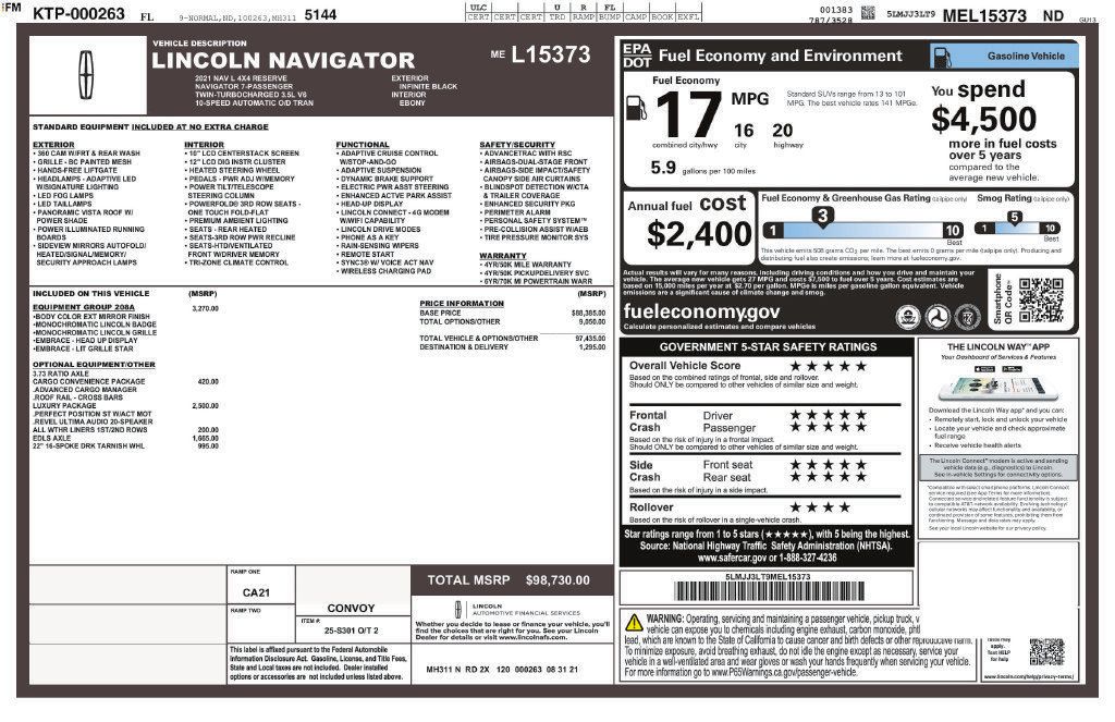 Used 2021 Lincoln Navigator L Reserve AWD/4WD image 37