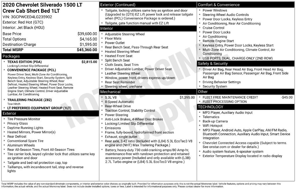 Used 2020 Chevrolet Silverado 1500 LT w/ Texas Edition RWD image 6