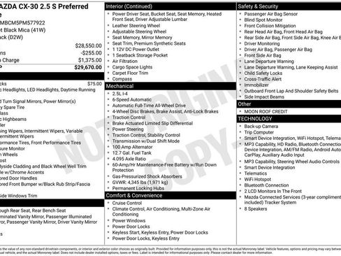 Certified 2023 MAZDA CX-30 AWD 2.5 S w/ Preferred Package image 11