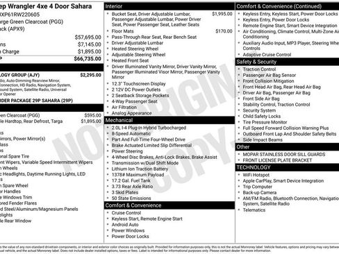 New 2024 Jeep Wrangler Unlimited Sahara w/ Technology Group AWD/4WD image 7