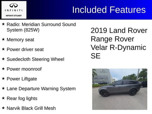 Used 2019 Land Rover Range Rover Velar R-Dynamic SE AWD/4WD image 3