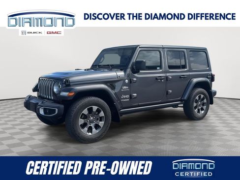 Used 2019 Jeep Wrangler Unlimited Sahara w/ Uconnect 4C Nav & Sound Group AWD/4WD image 1