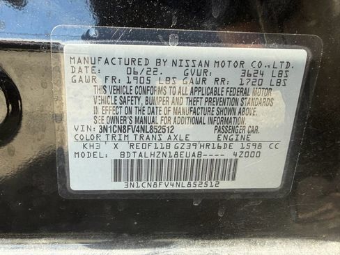 Used 2022 Nissan Versa SR w/ Electronics Package FWD image 30