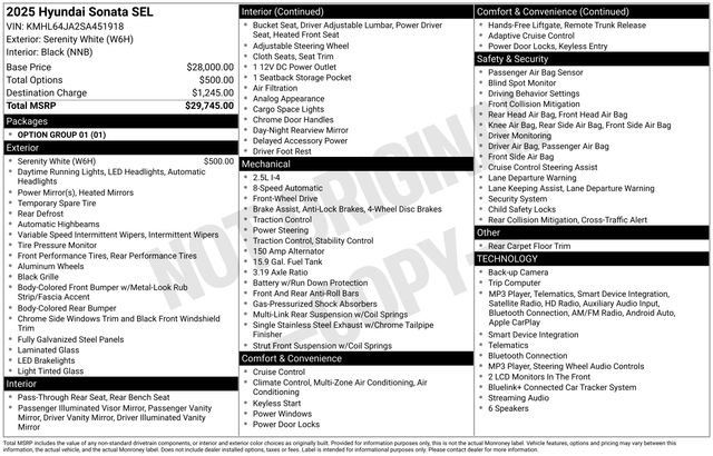 Used 2025 Hyundai Sonata SEL FWD image 23