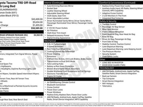 Used 2024 Toyota Tacoma TRD Off-Road w/ TRD Off Road Upgrade Package AWD/4WD image 21