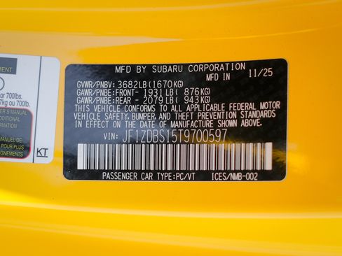 Used 2026 Subaru BRZ Series.Yellow w/ Popular Package 2 RWD image 39