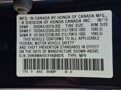 Used 2015 Honda CR-V LX image 27