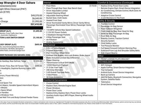 New 2025 Jeep Wrangler Unlimited Sahara w/ Safety Group AWD/4WD image 5